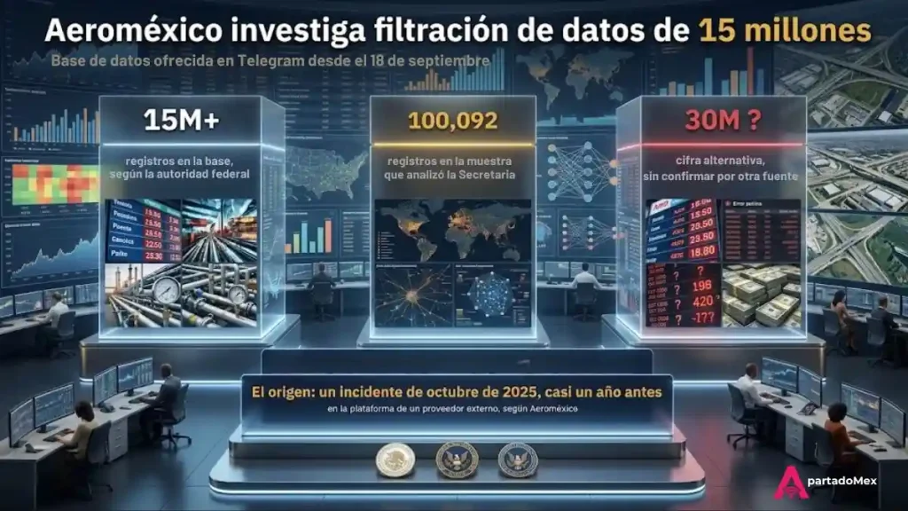 Aeroméxico investiga filtración de datos de 15 millones