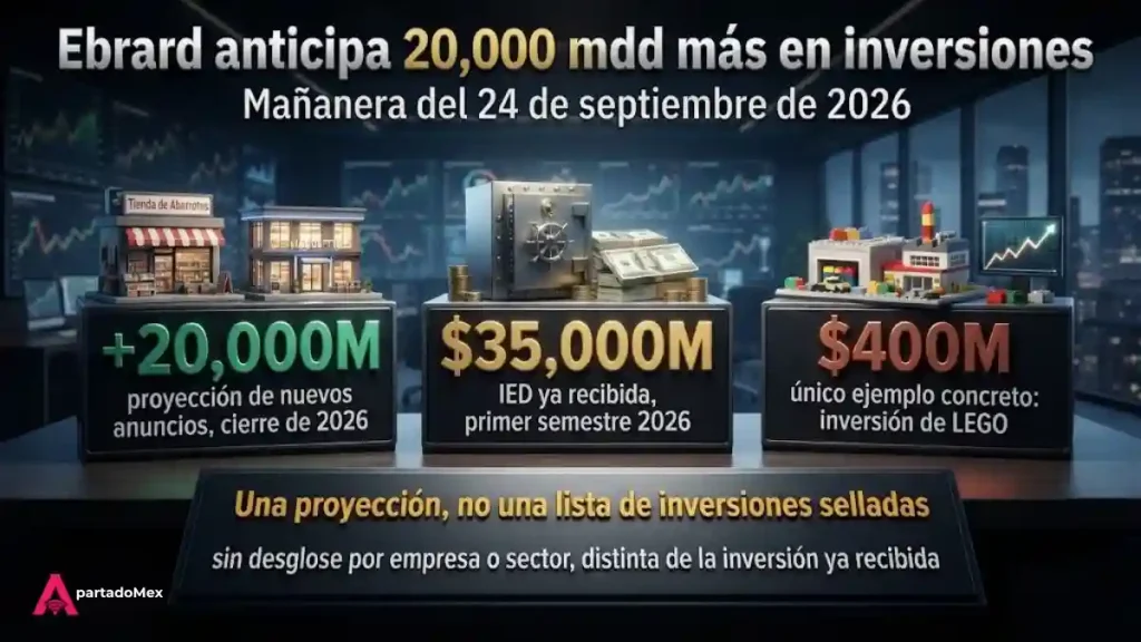 Ebrad anticipa 20,000 mdd más en inversiones