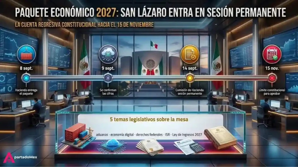 El calendario de discusión del Paquete Económico 2027
