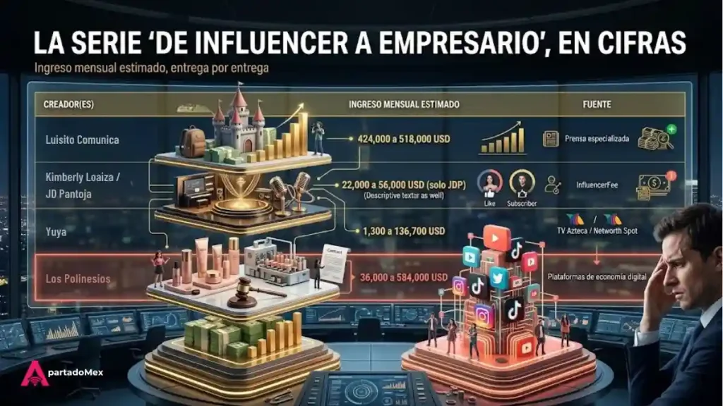 Esto ganan los influencers de la serie de influencer a empresario