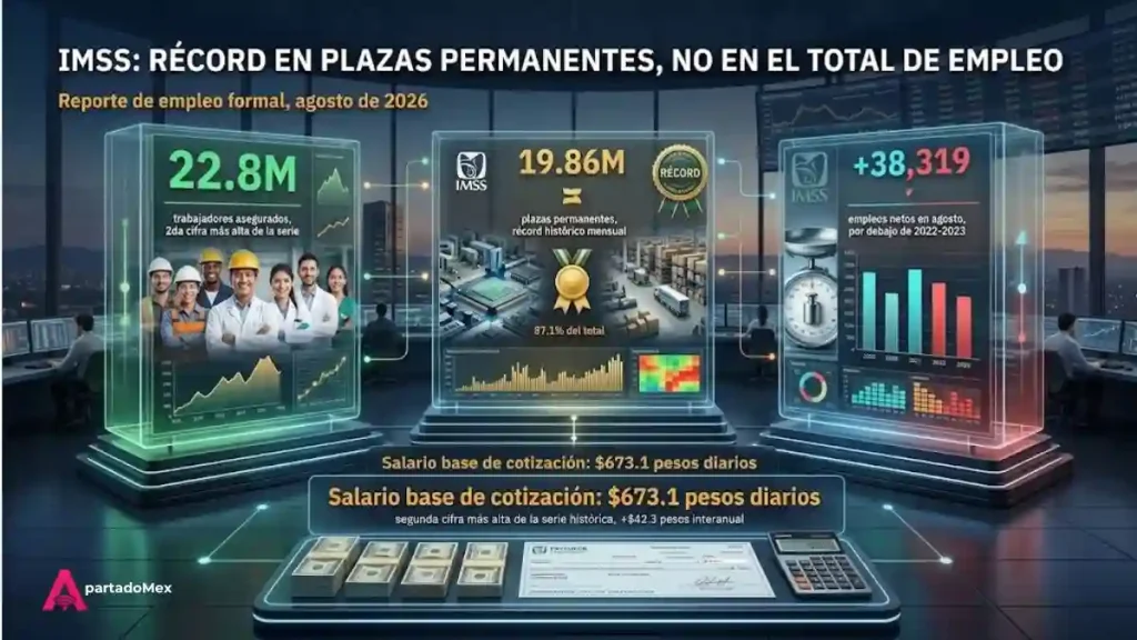 IMSS Récord en plazas permanentes, no en el total de empleo