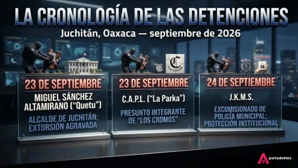 La cronología de las detenciones en Juchitán, Oaxaca