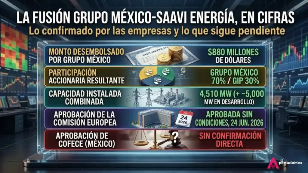 La fusión de Grupo México-SAAVI Energía, en cifras
