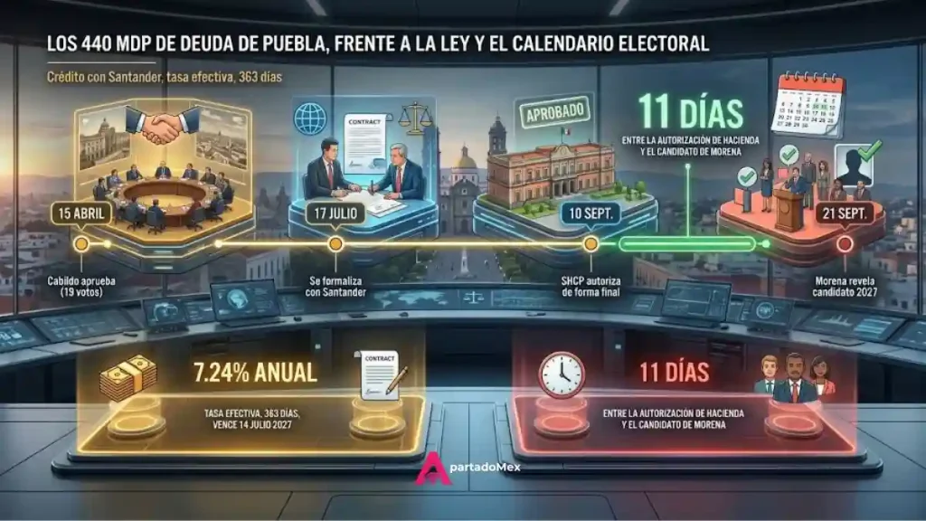 La ley como sustento del préstamo al Ayuntamiento de Puebla y las fechas