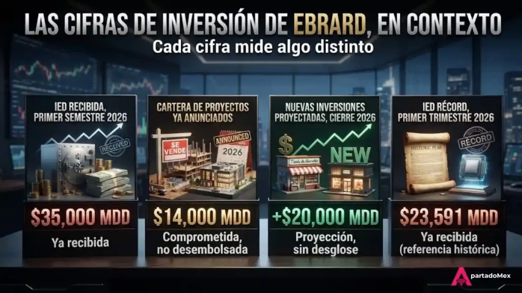 Las cifras de inversión de Ebrard, en contexto