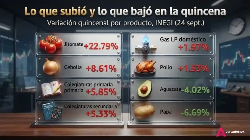 Lo que subió y lo que bajó en la quincena