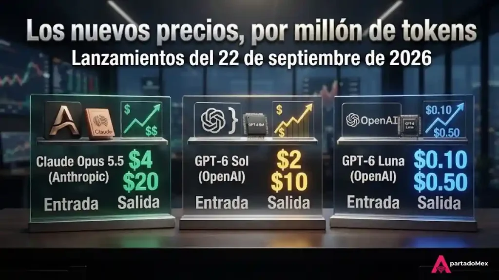 Los nuevos precios, por millón de tokens