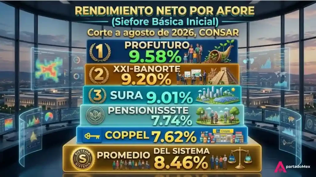 Rendimiento neto por AFORE