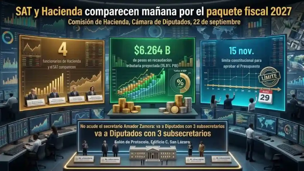 SAT y Hacienda comparecen mañana por el paquete fiscal 2027