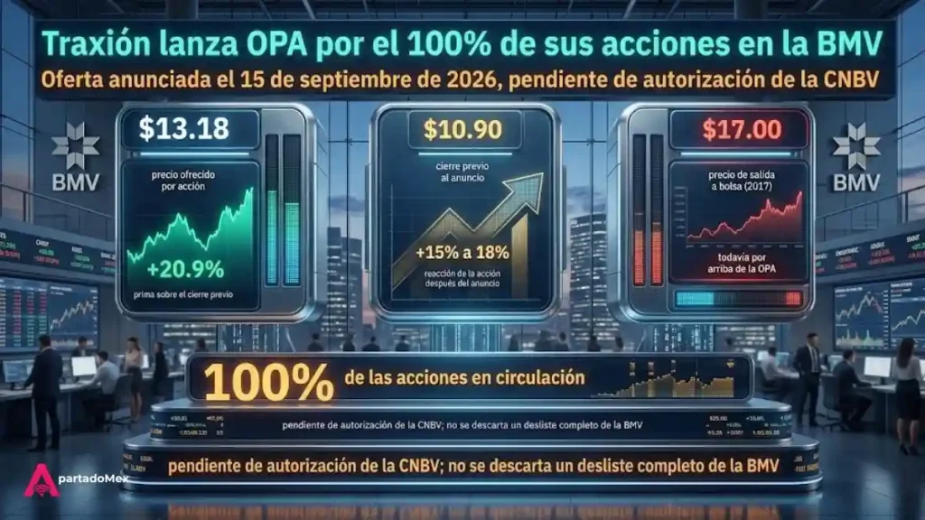 Traxión lanza OPA en la BMV