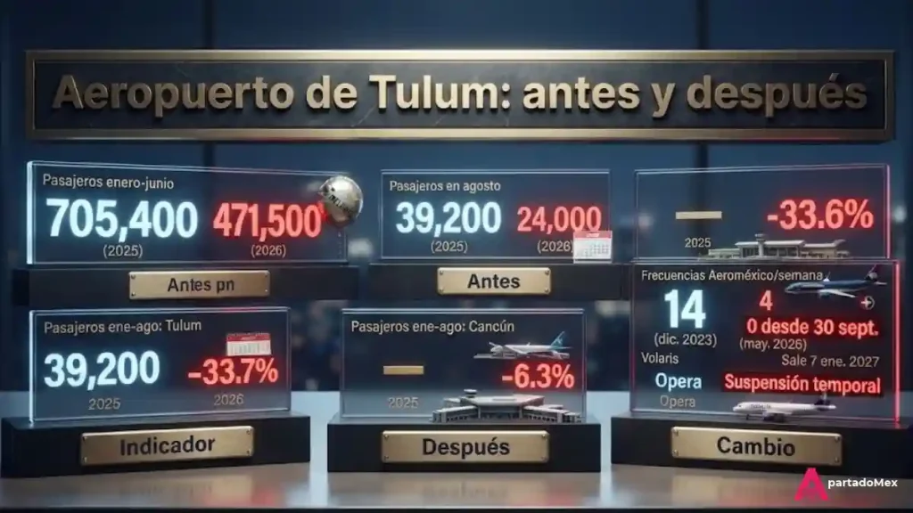 Aeropuerto de Tulum: antes y después
