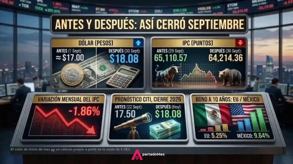 Antes y después: así cerró septiembre 2026