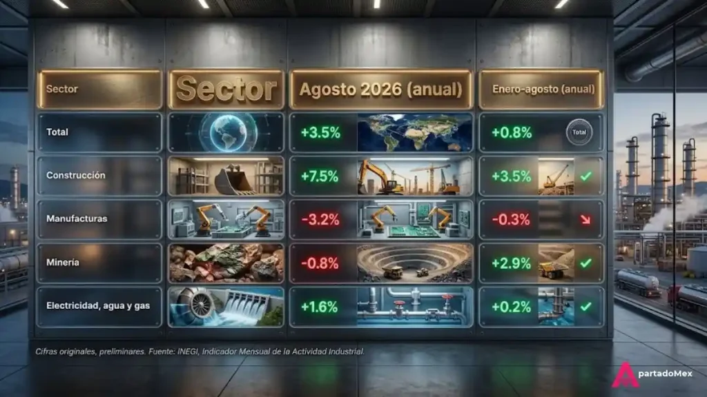 Cifras del Indicador Mensual de la Actividad Industrial