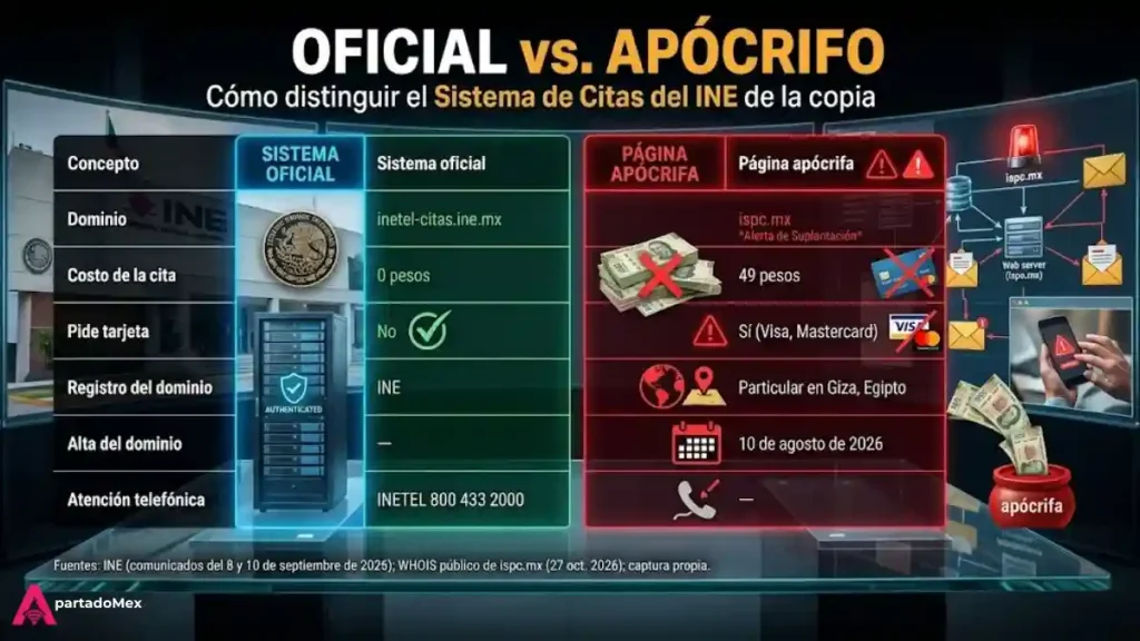 Cómo distinguir el Sistema de Citas del INE de la copia