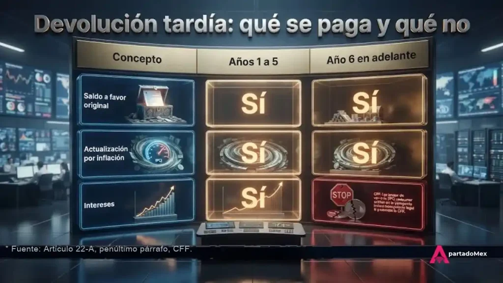 Devolución tardía: qué se paga y qué no