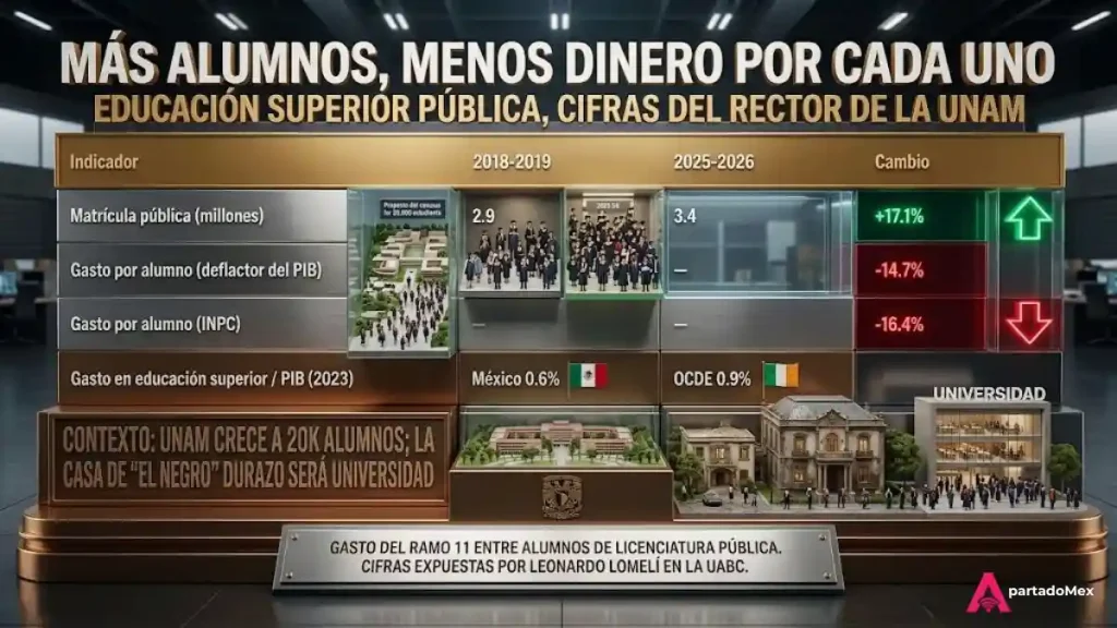 Educación Superior Pública, cifras del rector de la UNAM