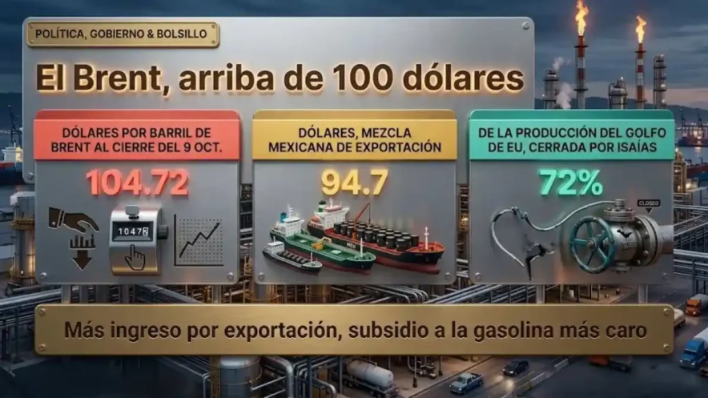El Brent, arriba de 100 dólares