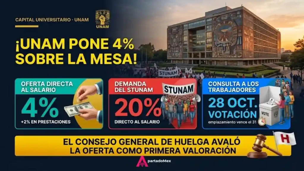 El Consejo General de huelga de la UNAM avaló la oferta
