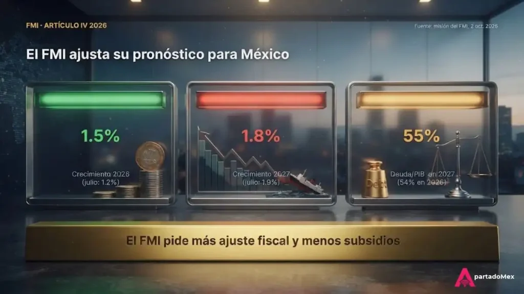 El FMI ajsuta su pronóstico para México