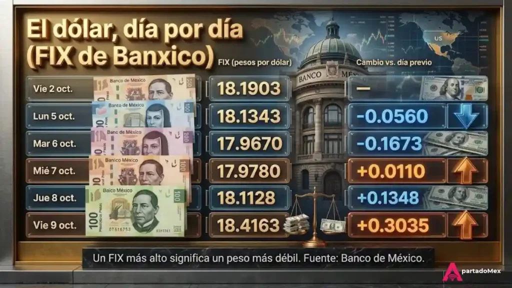 El dólar, día por día