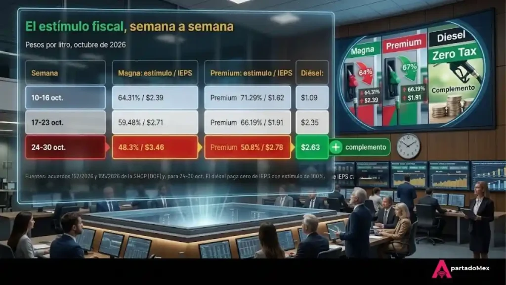 El estímulo fiscal, semana a semana