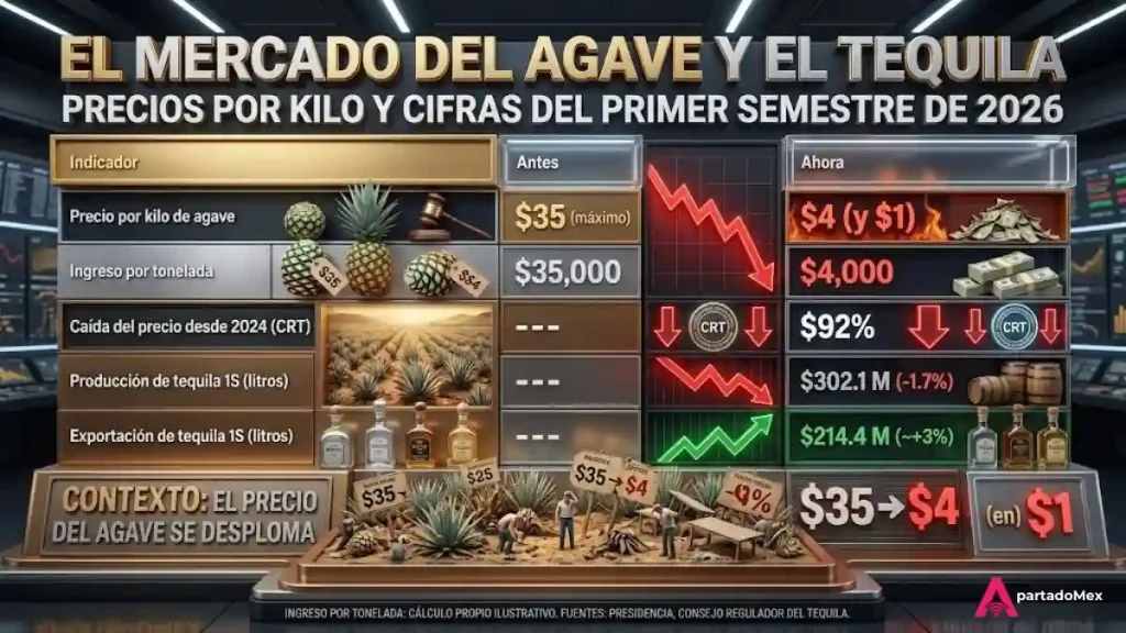 El mercado del agave y el tequila