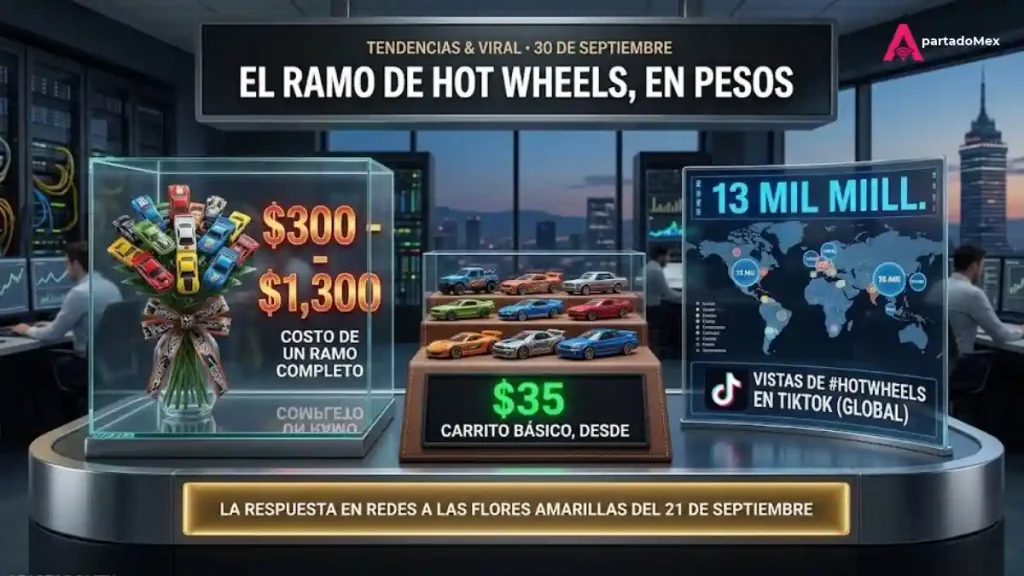 El ramo de Hot Wheels, en pesos