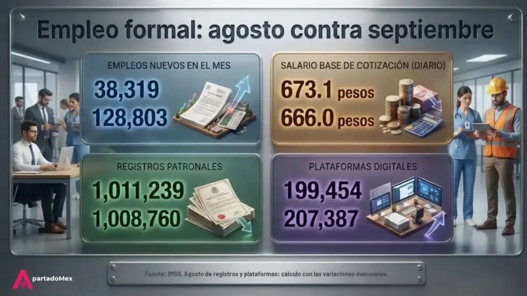 Empleo formal: agosto contra septiembre