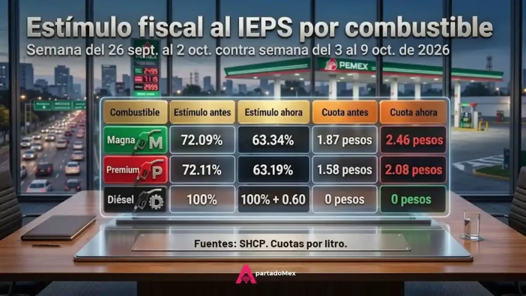 Estímulo fiscal al IEPS por combustible