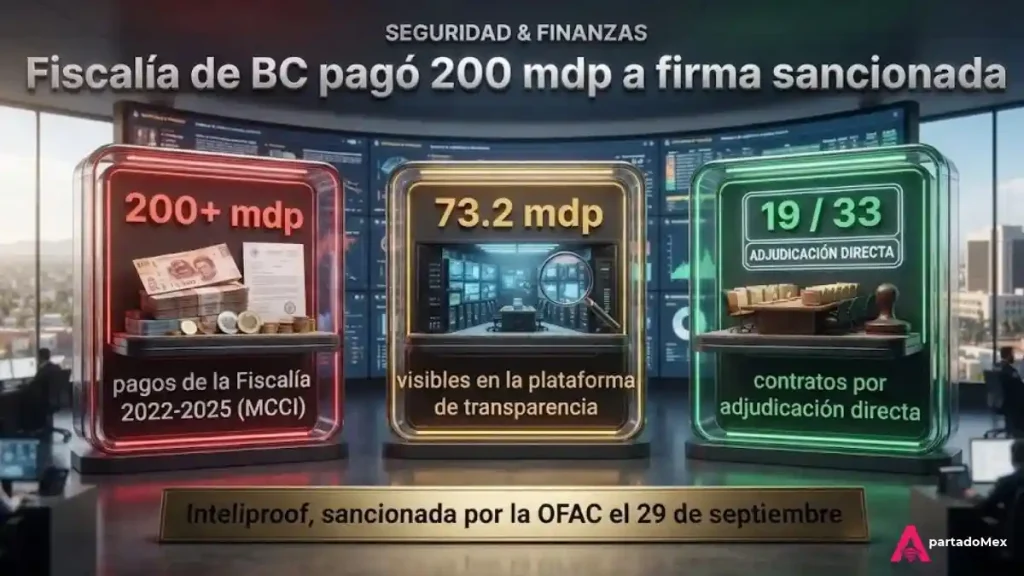 Fiscalía de BC pagó 200 mdp a firma sancionada