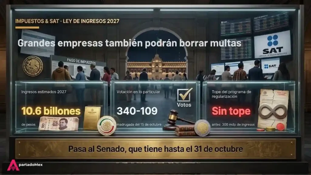 Grandes empresas también podrán borrar multas