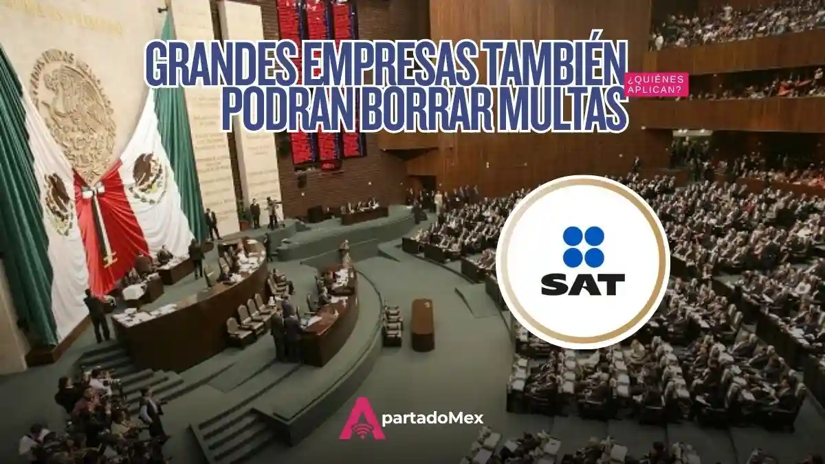 Grandes empresas también podrán borrar multas