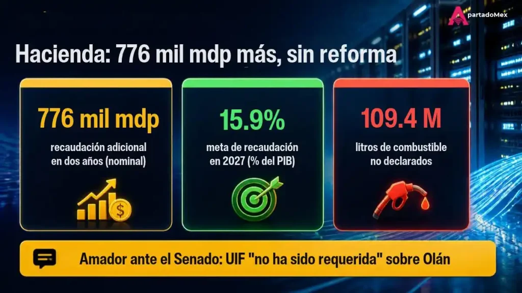 Hacienda: 776 mil mdp más, sin reforma