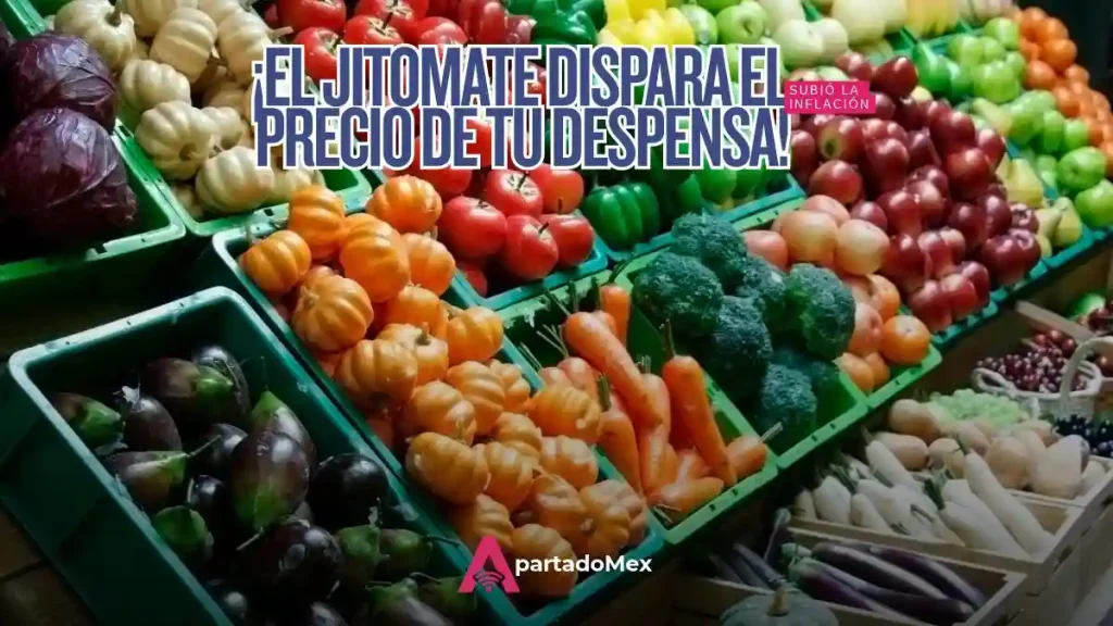 Inflación sube a 3.45%; jitomate, +30%