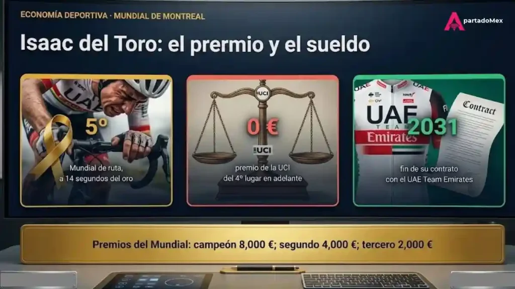 Isaac del toro: el premio y el sueldo