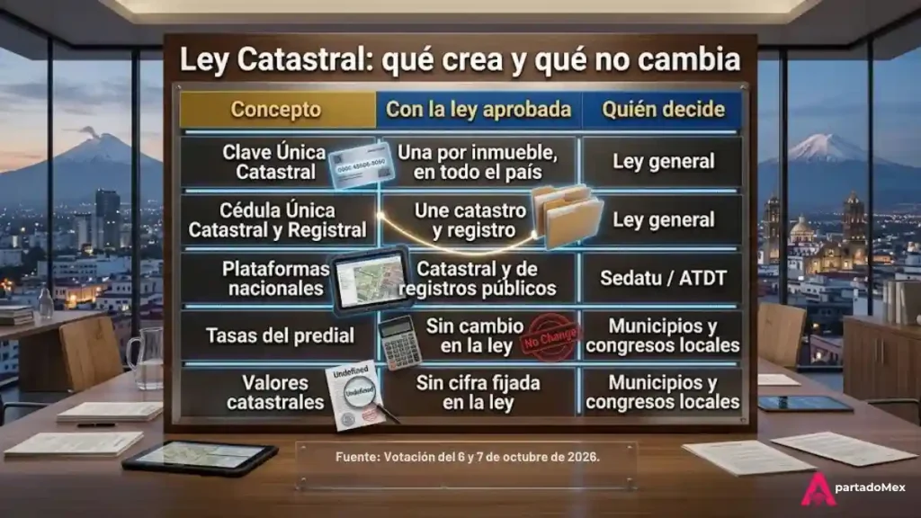 Ley Catastral qué crea y qué no cambia
