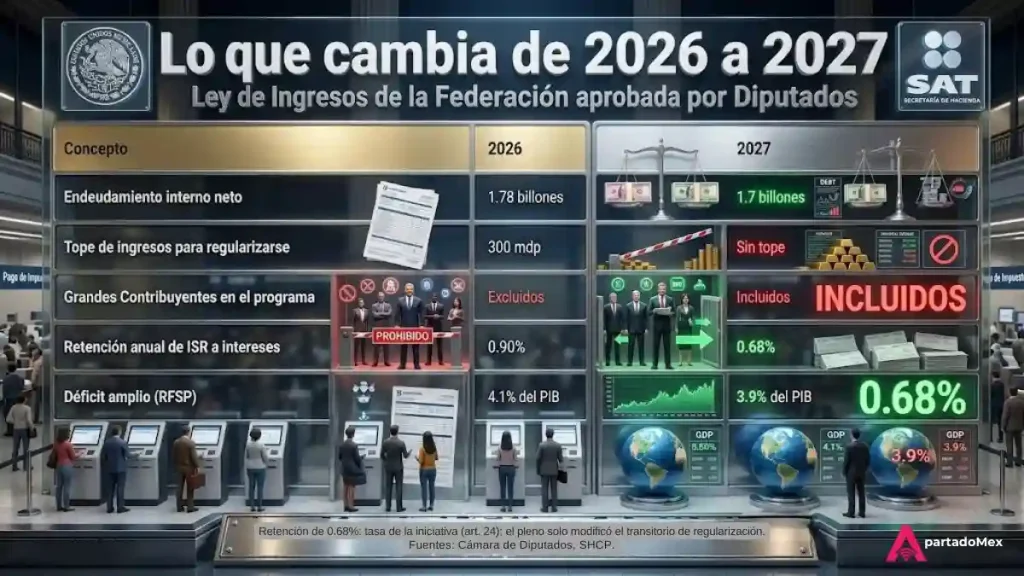 Lo que cambia de 2026 a 2027