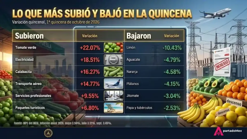 Lo que más subió y bajó en la quincena