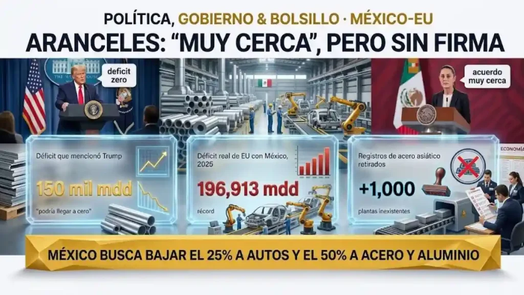 México busca bajar el 25% a autos y el 50% a acero y aluminio