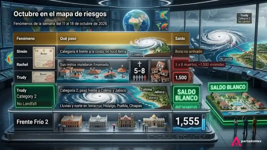 Octubre en el mapa de riesgos