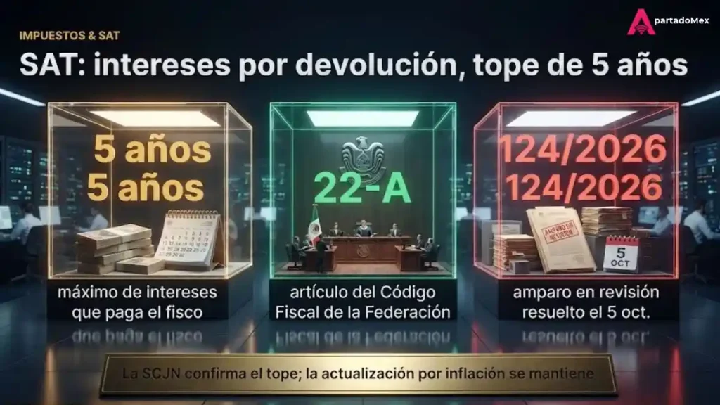 SAT: intereses por devolución, tope de 5 años