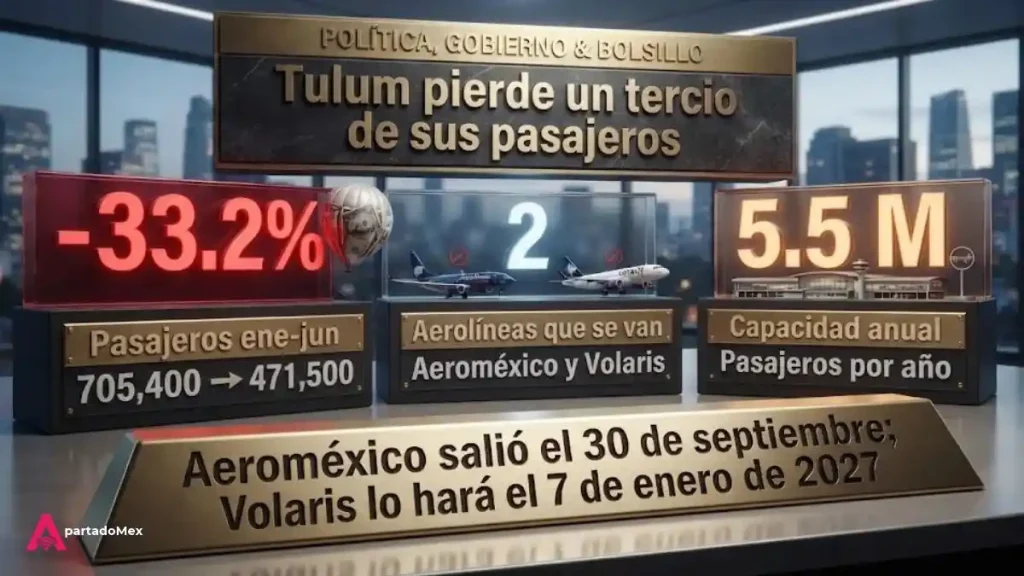 Tulum pierde un tercio de sus pasajeros