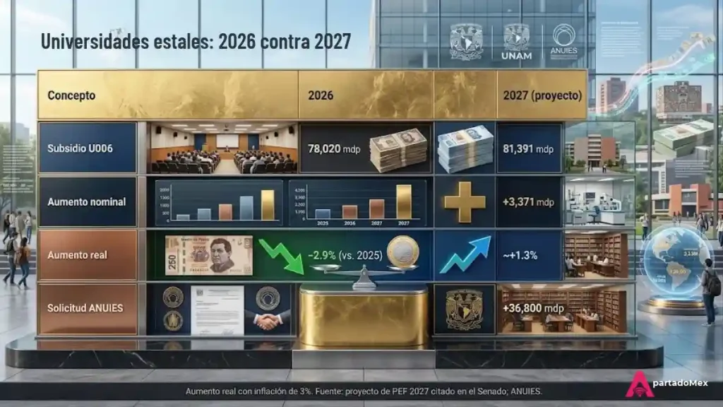 Universidades estatales_ 2026 contra 2027