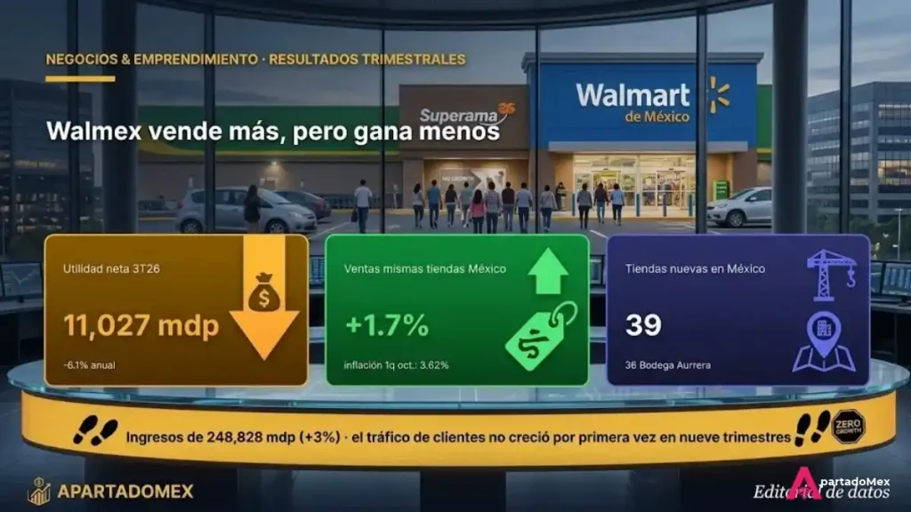 Walmex vende más, pero gana menos